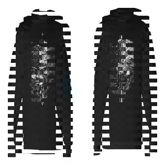 Berserker Bear Warrior Odin Runes Nordic Compass Viking Long Sleeve T-Shirt - Thegiftio