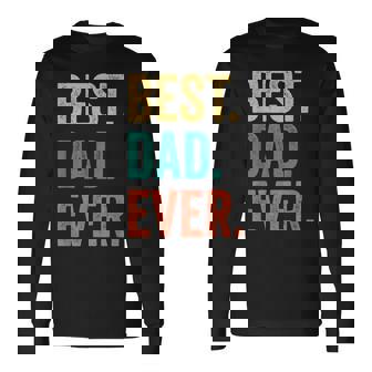 Best Dad Ever Festa Del Papà Padreintage Retro Papà Maglietta a maniche lunghe - Novitaregali