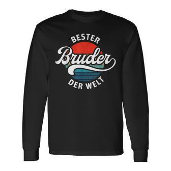 Bester Bruder Der Welt Retrointage Saying Brudi Langarmshirts - Seseable