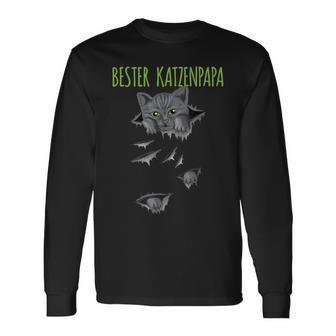 Bester Katzenpapa Cat Owner Pet House Cat Langarmshirts - Geschenkecke