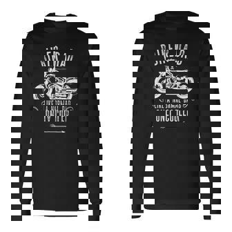 Biker Dad Motorcycle Motorbike Dad Chopper Long Sleeve T-Shirt - Thegiftio