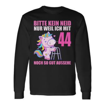 Bitte Kein Eneid Gut Aussehe 44 Jahre Unicorn 44Th Birthday Langarmshirts - Geschenkecke