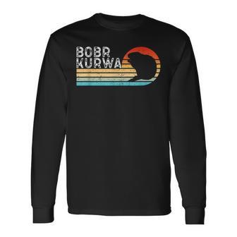 Bobr Kurwa Beaver Bober Bobr Polish Beaver Meme Langarmshirts - Geschenkecke