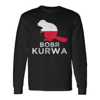 Bobr Kurwa Beaver Bober Bobr Polish Beaver Meme Langarmshirts - Geschenkecke