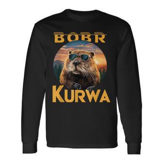 Bobr Kurwa Flannelette Meme Bóbr Bober Kurwa Cool Langarmshirts - Geschenkecke