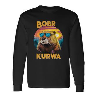 Bobr Kurwa Flannelette Meme Bóbr Bober Kurwa Langarmshirts - Geschenkecke