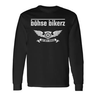 Böhse Bikerz Auf Gute Kurven Langarmshirts - Geschenkecke