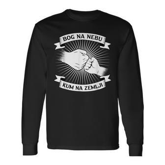 Bosnia With Bog Na Nebu Kum Na Zemlji Croatia Serbia Motif Langarmshirts - Seseable