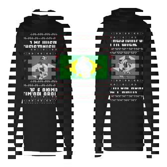 Brazilian Jiu Jitsu Armbar Bjj Ugly Christmas Sweater Long Sleeve T-Shirt | Mazezy