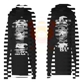 Bruh Meme Hip Hop Teddy Bear Boys Ns Nager Long Sleeve T-Shirt | Mazezy