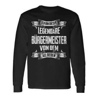 Bürgermeister Legend intage Slogan S Langarmshirts - Seseable