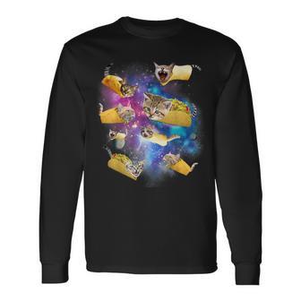 Burrito Pizza And Taco Cat In Space Tacocat Idea Langarmshirts - Geschenkecke