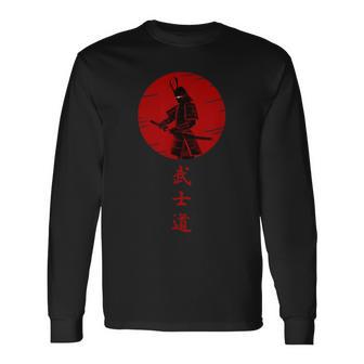 Bushido Samurai Krieger Mit Katana Schwert Anime Style Langarmshirts - Geschenkecke