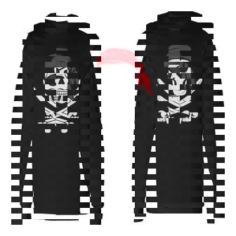 Camicia Da Pirata Per Bambini O Adulti Con Spade E Teschio Maglietta a maniche lunghe - Novitaregali