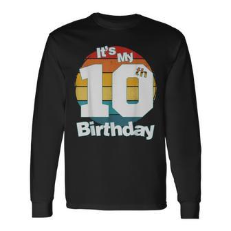 Camisa De Cumpleaños Número 10 Es Mi 10 Cumpleaños Cumpleaños 10 Años Camiseta de manga larga - Regaloses