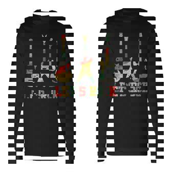 Camisas De Guitarraintage Para Hombres De Lets Rock Guitar Lovers Sin Mangas Camiseta de manga larga - Regaloses