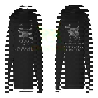 Camo Cat Catoflage Cat Lover Cute Kitten Meow Cats Long Sleeve T-Shirt - Monsterry