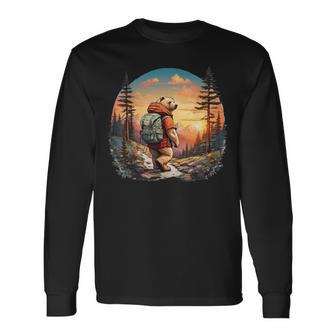 Camping Abenteuer Natur Bär Wandern Berge Langarmshirts - Geschenkecke