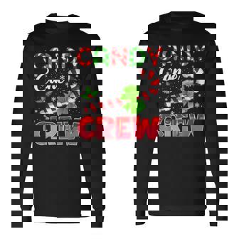 Candy Cane Crew Christmas Candy Lover Family Xmas Pajamas Long Sleeve T-Shirt | Mazezy