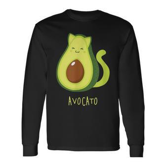 Cat Avocado Avocato Animal Puns Langarmshirts - Geschenkecke