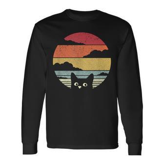 Cat Intage Cat Retro Cat Langarmshirts - Geschenkecke