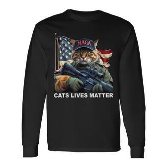 Cats Life Important Trump 2024 Cat Maga Langarmshirts - Geschenkecke