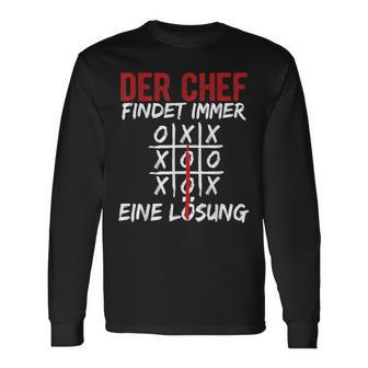 Chef Finding Immer Eine Lösung Chef Langarmshirts - Geschenkecke