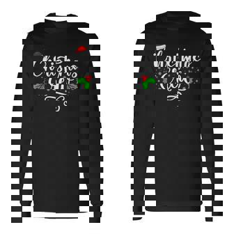 Christmas Crew Xmas Light Matching Family Pajama Xmas Long Sleeve T-Shirt - Thegiftio UK