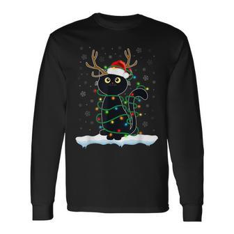 Christmas Pyjamas Reindeer Cat Langarmshirts - Geschenkecke