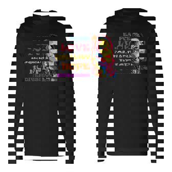 Colorful Peace Love Equality Hope Diversity Vintage Liberal Long Sleeve T-Shirt | Mazezy