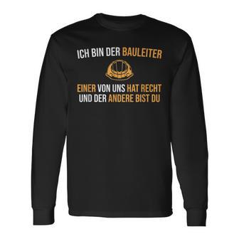 Construction Supervision Construction Site Helmet Construction Management Langarmshirts - Geschenkecke