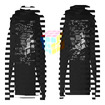 Cool Math Rubik Rubix Rubics Jugador Cubo Amantes De Matemáticas Camiseta de manga larga - Regaloses