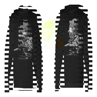 Cool Pickle Outfit In Knight Style For Medieval Lovers Long Sleeve T-Shirt - Thegiftio
