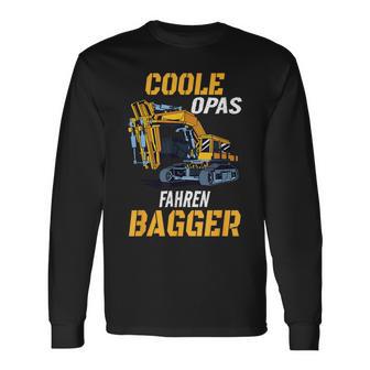 Coole Opas Fahren Bagger Digger Driver Grandpa Langarmshirts - Geschenkecke