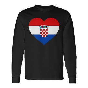 Croatia Flag Croatia Children's Croatia Hrvatska Langarmshirts - Seseable