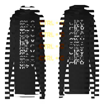 Ctrl C Ctrl Tasti Di Scelta Rapida E Tastiera Ctrl Maglietta a maniche lunghe - Novitaregali