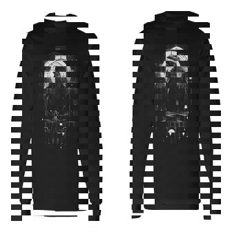 Cuervo Pájaro Oscuro Brujería Presagios Medianoche Camiseta de manga larga - Regaloses