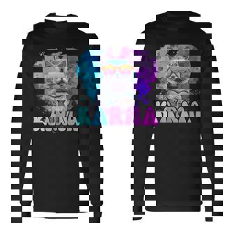 Cute Cat Lover Heart Shape Karma Long Sleeve T-Shirt - Thegiftio UK