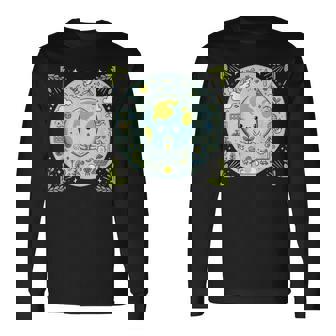 Cute Earth Holding Sapling Eco-Friendly Art Long Sleeve T-Shirt - Monsterry