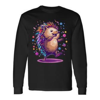 Cute Hedgehog Dancing Langarmshirts - Seseable