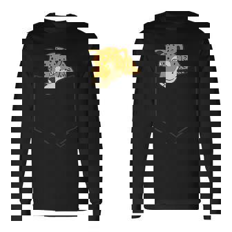 Cute Jaguar In The Pocket Pocket Jaguar Long Sleeve T-Shirt - Monsterry