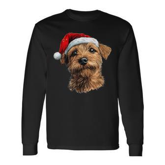 Cute Norfolk Terrier Christmas Print Langarmshirts - Geschenkecke