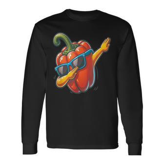 Dab Paprika Dancing Dabbing Peppersegetables Langarmshirts - Geschenkecke