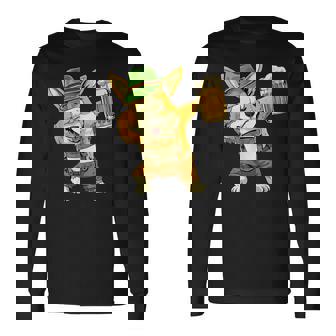 Dabbing Corgi In Pelle Per Oktoberfest Da Uomo Maglietta a maniche lunghe - Novitaregali