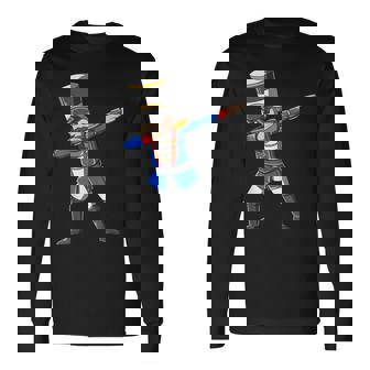 Dabbing Nutcracker Christmas Themed Nutcracker Dancers Long Sleeve T-Shirt - Monsterry