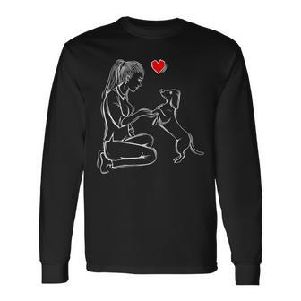 Dachshund Dog Love Dachshund Teckel Female S Langarmshirts - Geschenkecke