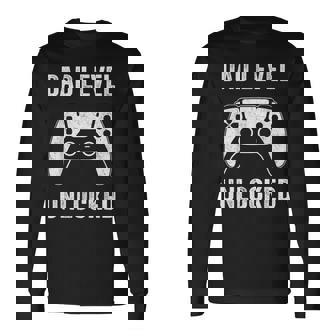 Dad Level Unlocked Gamer Soon To Be Father Long Sleeve T-Shirt - Thegiftio