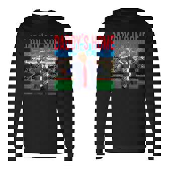 Daddy's Home Trump Pink Trump 2024 Take America Back Long Sleeve T-Shirt - Monsterry