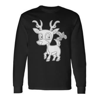 Delightful Deer Furry Woodland Creatures Premium Long Sleeve T-Shirt - Monsterry