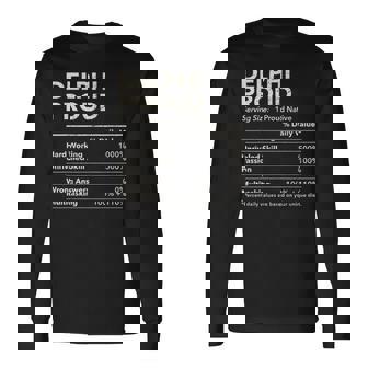 Delphi Pennsylvania Proud Nutrition Facts Long Sleeve T-Shirt - Monsterry